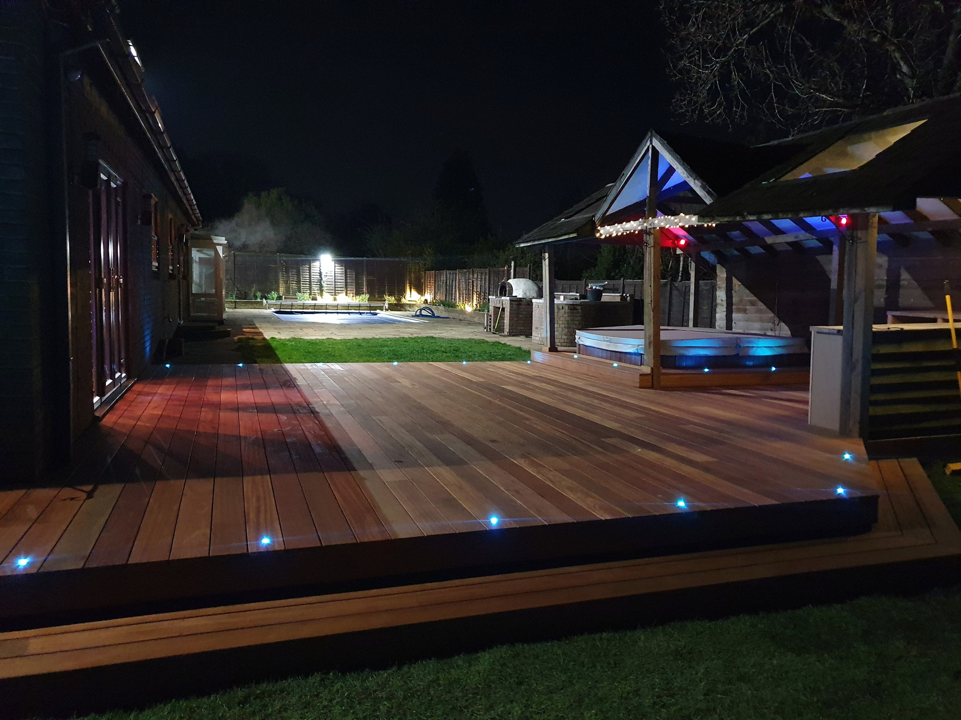 Hardwood Timber Decking with rich natural tones